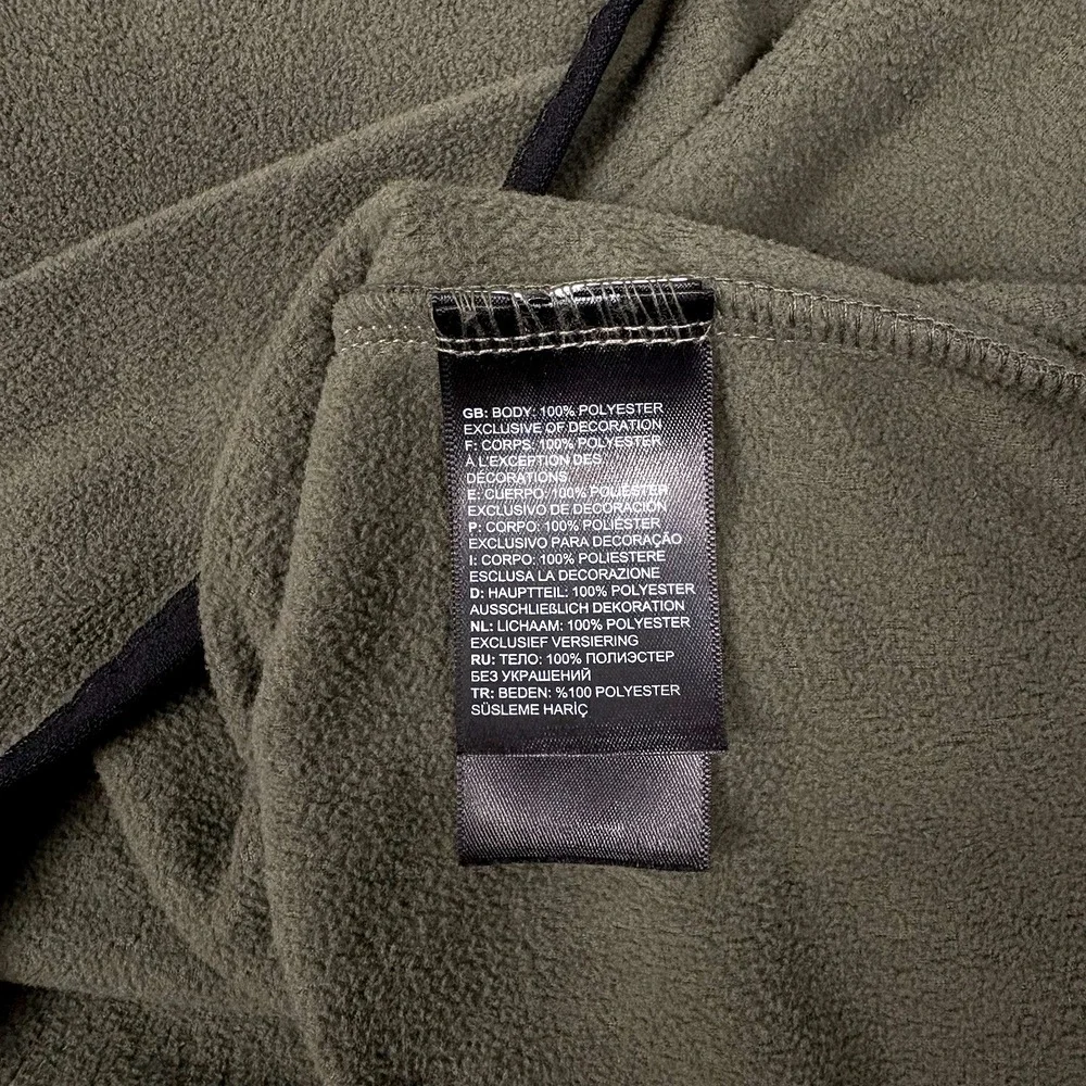 The North Face TKA Glacier Snap Neck Pullover Fleece Men Large Taupe Green Black